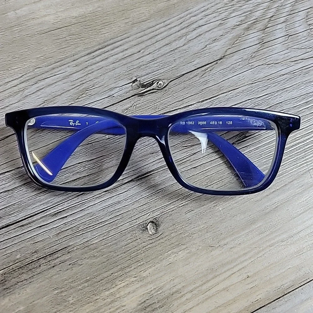 RAY‎ BAN RB1562 3686 KIDS 48-16-125 BLUE EYEGLASSES FRAME PLASTIC